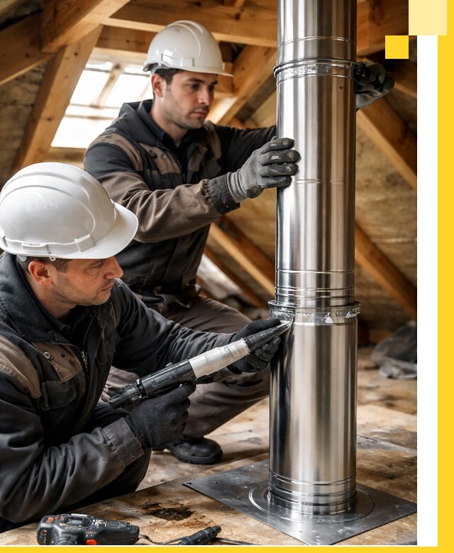 Монтаж дымоходов для каминов в Глазове с гарантией качества