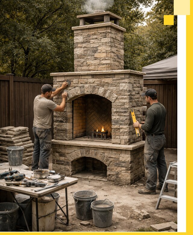 Проектирование и установка уличных каминов в Глазове