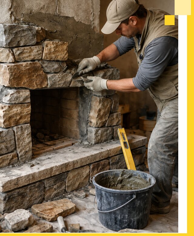 Изготовление и установка каменных каминов под ключ в Глазове