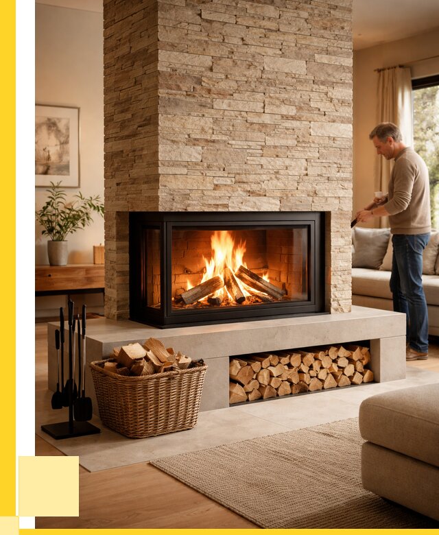 Дровяной камин под ключ в Глазове от 204060 р. | ЭриданГлз