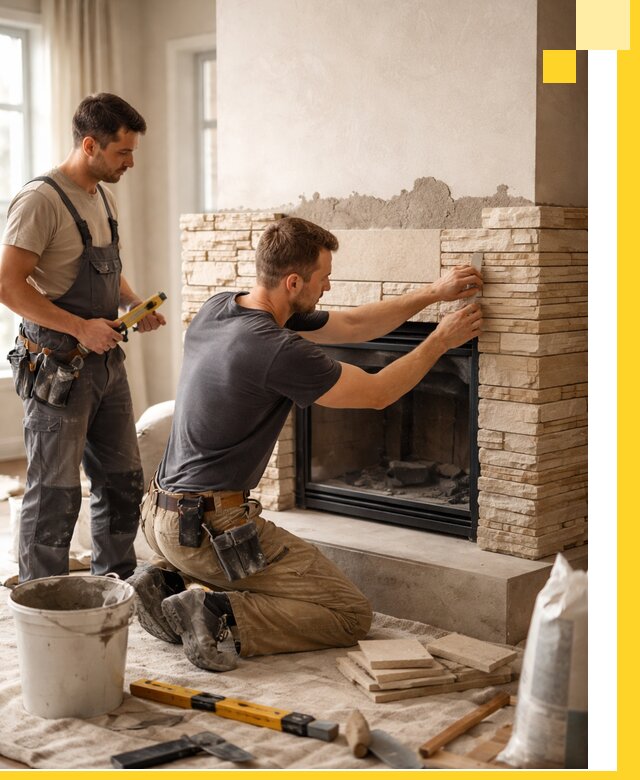 Установка и монтаж каминов для загородного дома в Глазове