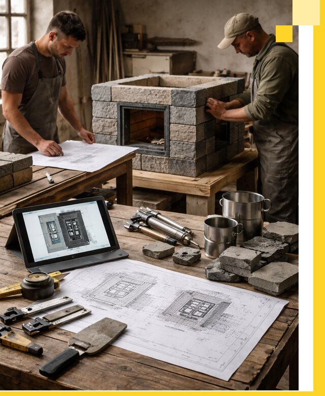 Разработка проектов печей с согласованием и монтажом в Глазове