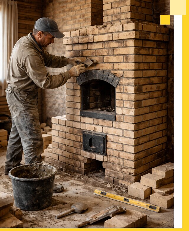 Кирпичные печи под ключ в Глазове: проектирование и кладка
