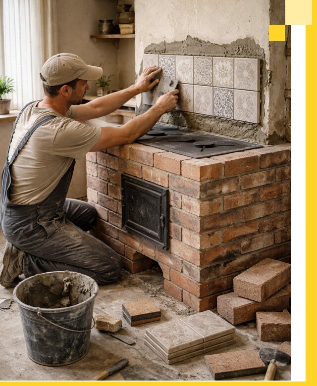 Печи с плитой на заказ монтаж гарантия и сервис в Глазове