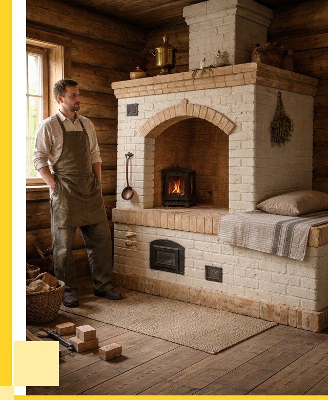 Русские печи с лежанкой под ключ в Глазове от 153045 р. ЭриданГлз