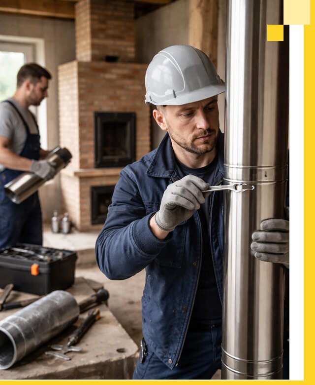 Профессиональный монтаж дымоходов для печей в Глазове