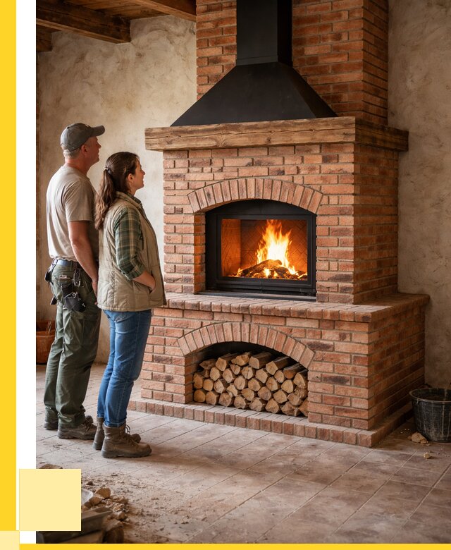 Печи камины из кирпича в Глазове от 122436 р. | ЭриданГлз