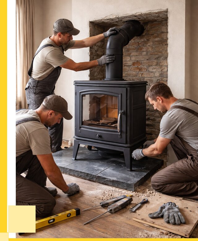 Монтаж печи камина в частном доме в Глазове от 25508 р. | ЭриданГлз