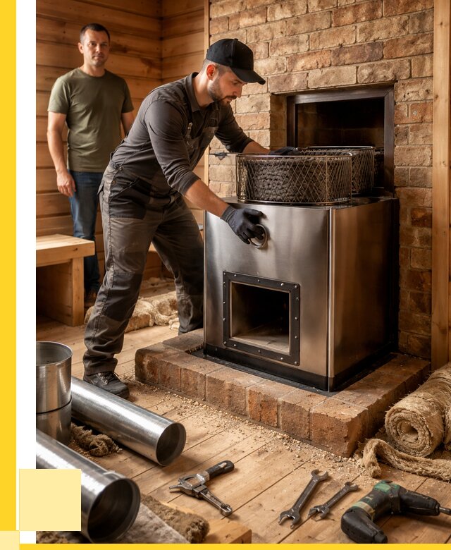 Монтаж банных печей под ключ в Глазове от 18365 р., ЭриданГлз