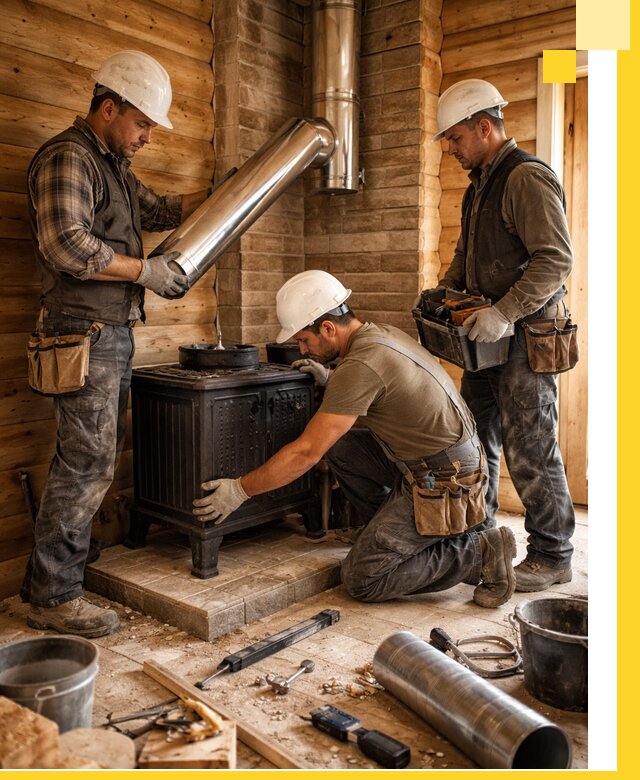 Профессиональный монтаж банных печей и дымоходов в Глазове