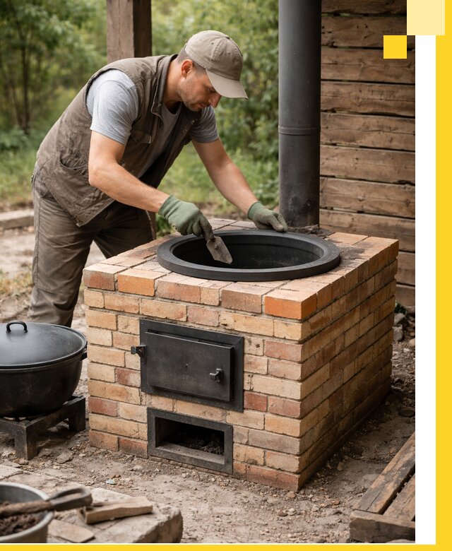 Изготовление и установка печей для казана в Глазове под ключ