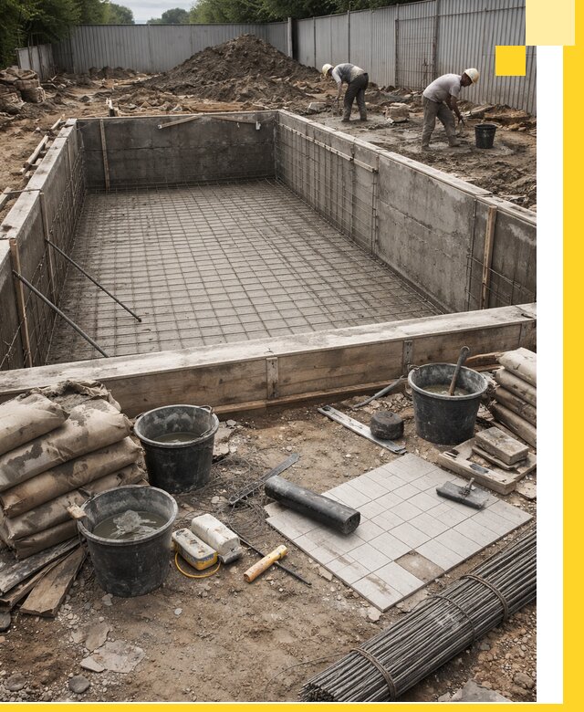 Строительство бассейнов под ключ в Глазове, дизайн и монтаж