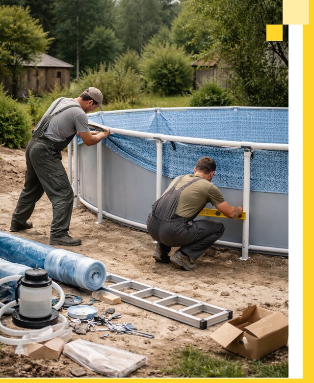 Установка и монтаж каркасных бассейнов в Глазове под ключ