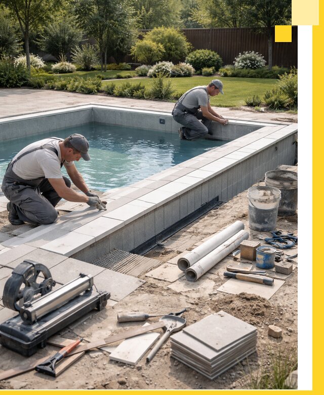 Строительство открытых бассейнов под ключ в Глазове профессионально