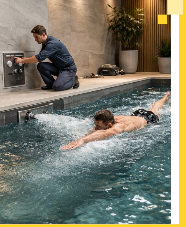 Проектирование и монтаж бассейнов с противотоком в Глазове