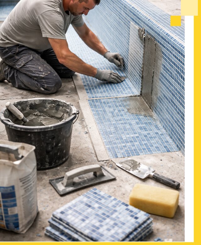 Укладка и ремонт мозаики для бассейнов под ключ в Глазове