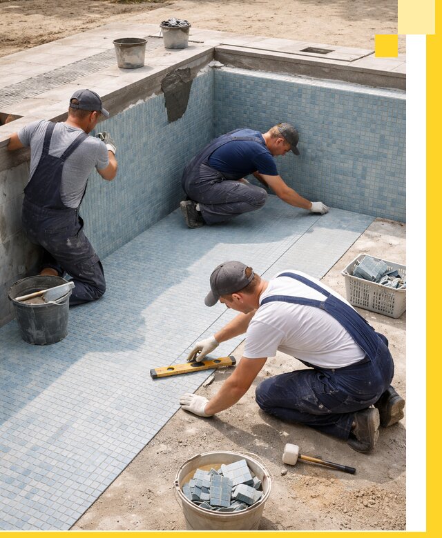 Укладка и установка плитки для бассейнов под ключ в Глазове