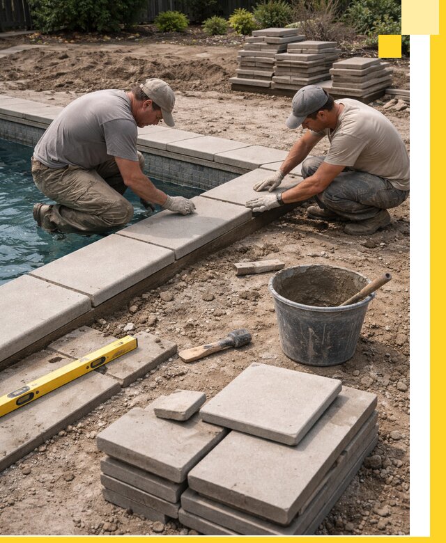 Установка и изготовление копингового камня для бассейнов в Глазове