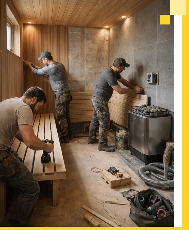 Сауны под ключ в Глазове, проектирование, строительство, отделка