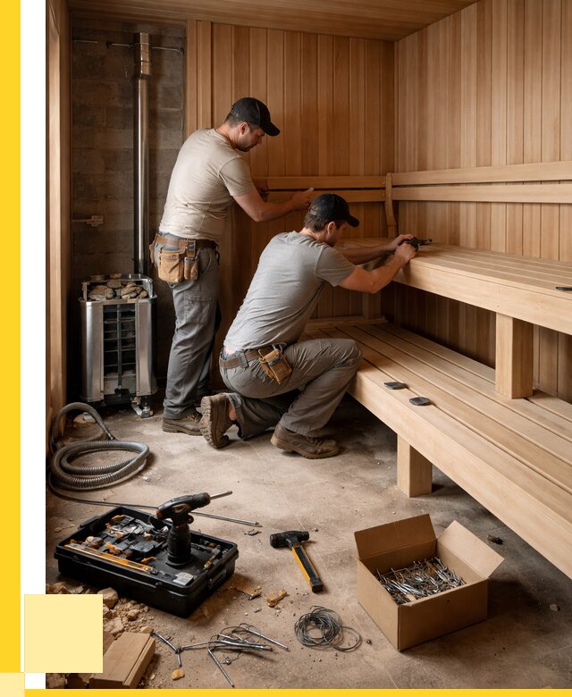 Монтаж саун под ключ в Глазове от 122436 р. | ЭриданГлз