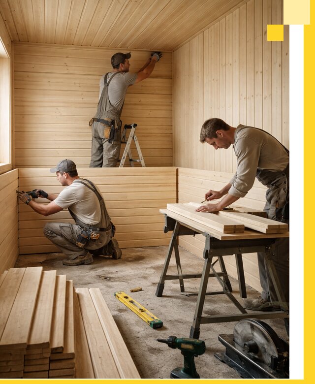 Обшивка саун в Глазове из натуральной древесины под ключ