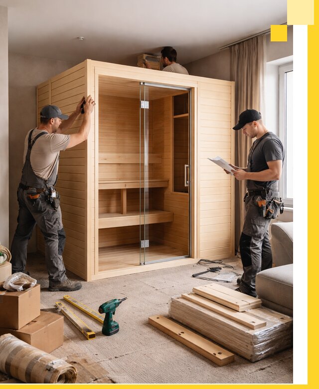 Установка и благоустройство саун в квартире в Глазове