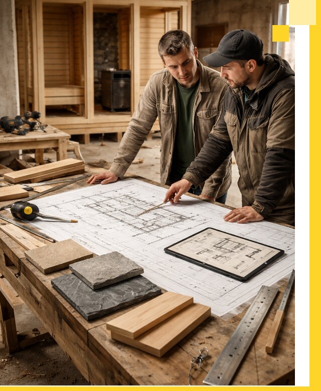 Проекты бань под ключ и планы строительства в Глазове