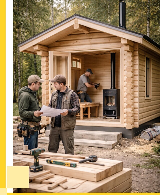 Монтаж бань под ключ в Глазове — от 204060 р. | ЭриданГлз