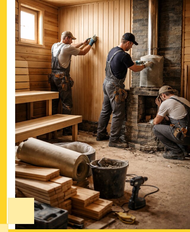 Ремонт бань под ключ в Глазове от 45914 р. | ЭриданГлз