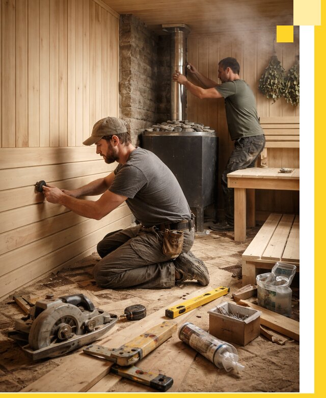 Полное строительство и оснащение парных под ключ в Глазове