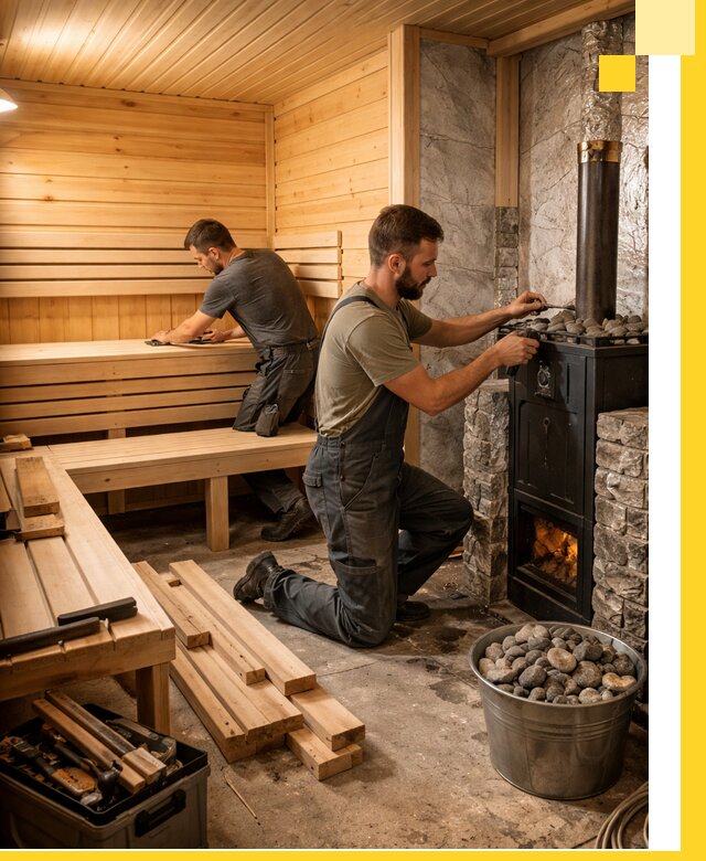 Дизайн и строительство интерьеров бань под ключ в Глазове