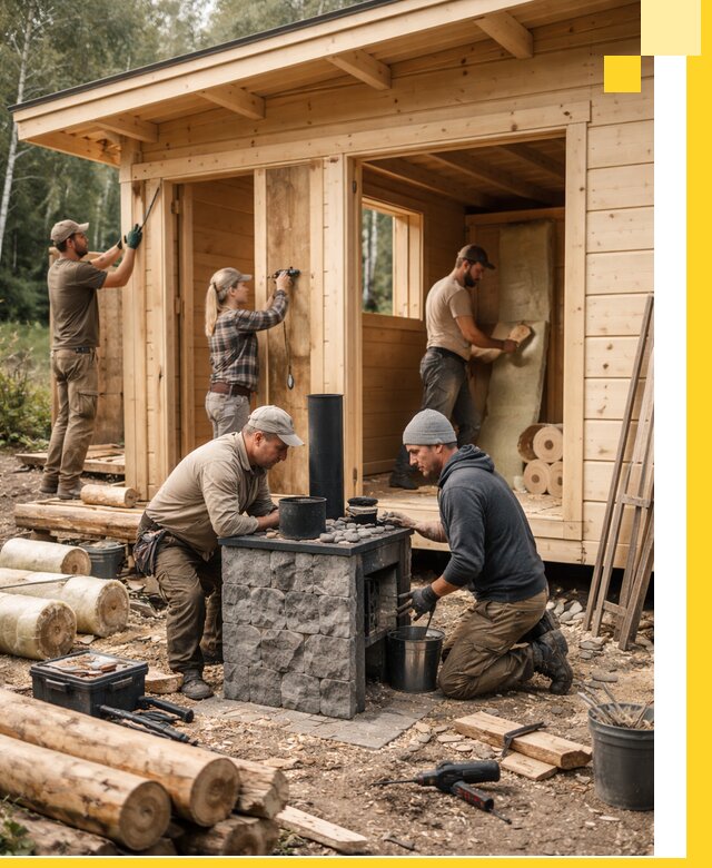 Купить баню под ключ в Глазове строительство монтаж отделка