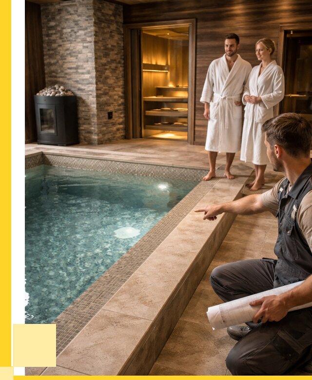 Проект бани с бассейном под ключ в Глазове от 66320 р. | ЭриданГлз