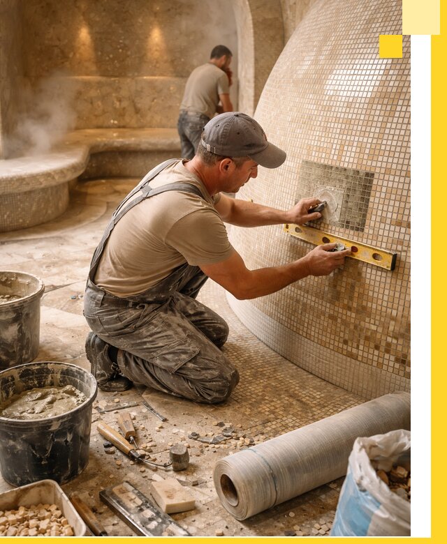 Хамам под ключ в Глазове: проектирование, строительство, отделка