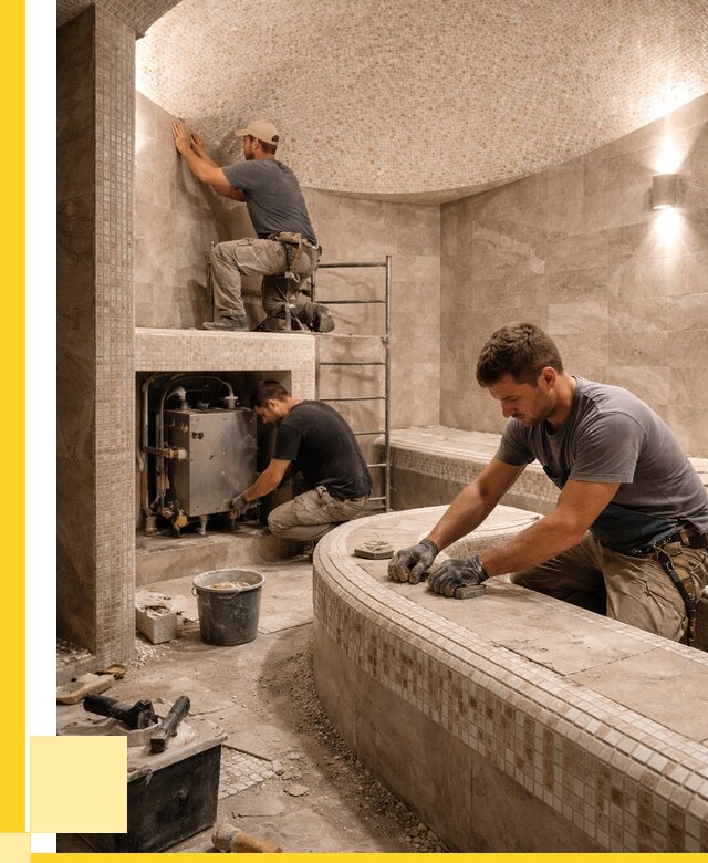 Монтаж хамамов под ключ в Глазове от 255075 р. ЭриданГлз