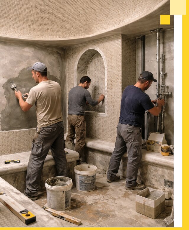 Профессиональный монтаж хамамов под ключ в Глазове с гарантией