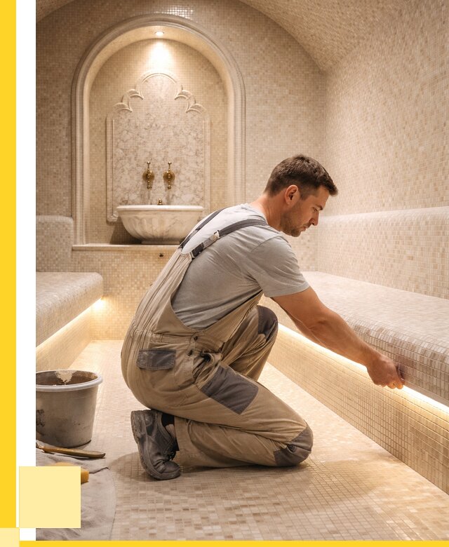 Отделка хамамов под ключ в Глазове от 5612 р. | ЭриданГлз