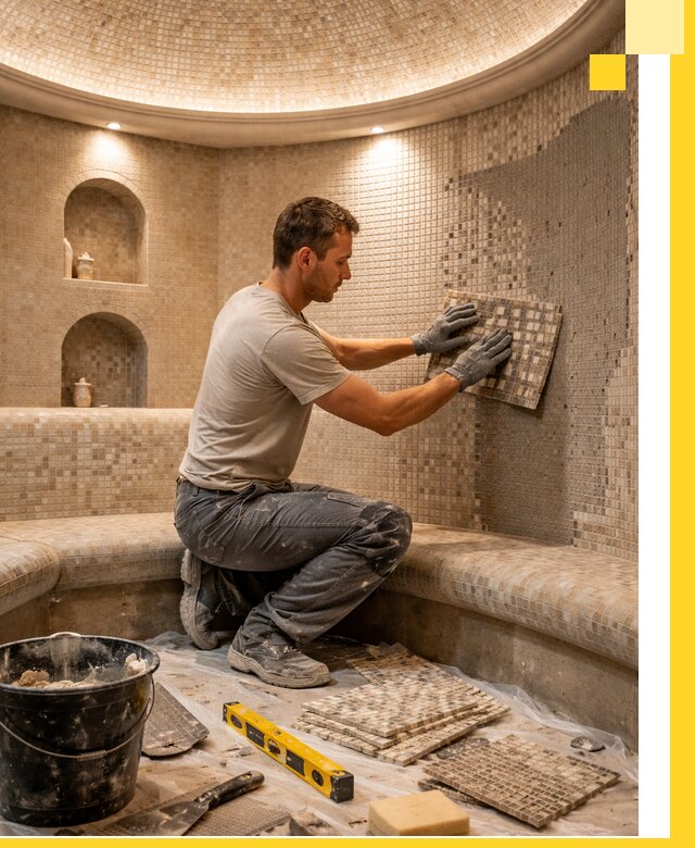 Устройство и монтаж домашнего хамама под ключ в Глазове