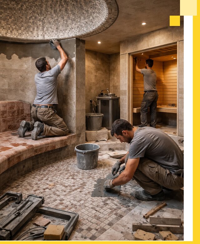 Проект и строительство хамама бани и сауны под ключ в Глазове