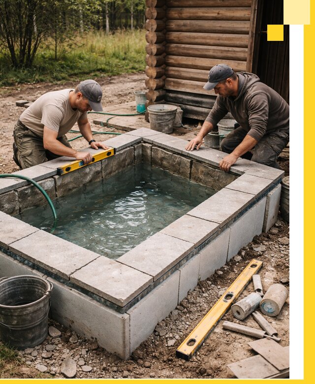 Изготовление и установка холодных купелей под ключ в Глазове